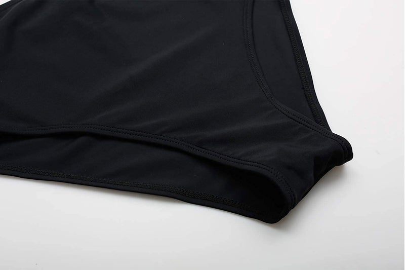 Yonique Two Piece Tankini Swimsuits for Women Blouson Bathing Suits Modest Swimwear Black S - Image 4